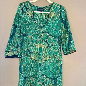 Corey  Lynn Calter silk green lotus ethnic dress